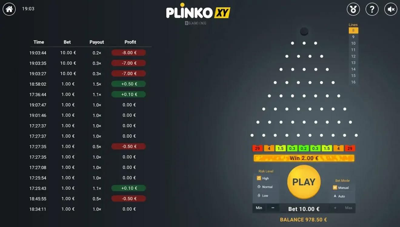 гра Plinko